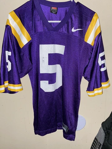 Nike LSU Tigers Purple Football Jersey #5 Men’s Small Cover