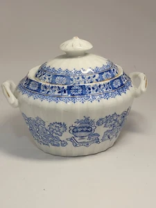 China Blau Sugar Bowl Porcelain, Kahla Mark Antique German - Picture 1 of 5