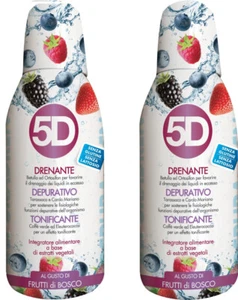 Benefit 5D Depuradren Frutti Di Bosco integratore alimentare  500ml x2 promo - Foto 1 di 2