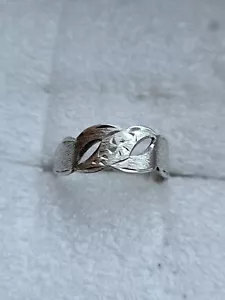 Raro anello da donna vintage URSS argento sovietico stella 925 stella bambina taglia 8,0 - Foto 1 di 10