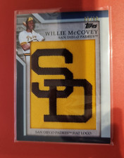2010 TOPPS Willie McCovey SAN DIEGO PADRES HAT LOGO MHR-107 30 /99 SF GIANTS HOF