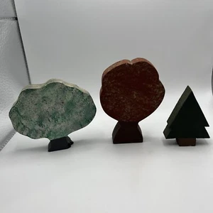 The Cat's Meow Wood Trees Shelf Sitter Vintage 90s Tree Decor - Picture 1 of 10