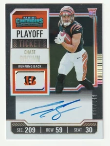 2023 Panini Contenders AUTO Playoff Ticket Rookie RC Chase Brown Bengals 149 RPS - Picture 1 of 2