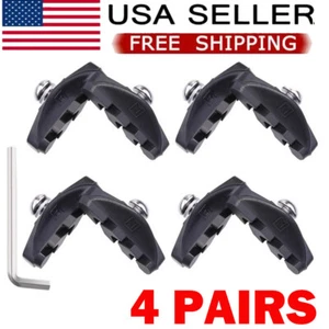 4 Pairs Premium Bike Brake Pads Professional Caliper Brake Pad For Road Bicycle - Picture 1 of 15