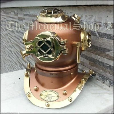 Antiguo Casco Mini BUCEO BUZOS 7" Réplica Escritorio Deep Sea MK V Marina de los Estados Unidos Foto 1 de 3