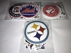 all mlb nfl nba stickers baseball basketball football Lakers Bulls Steelers Reds - Picture 1 of 5