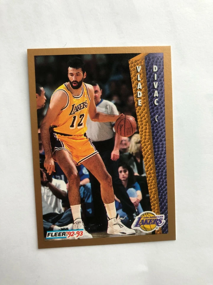 1992 VLADE DIVAC  Fleer  Basketball Card  # 107 Made in USA - Image 1 of 4