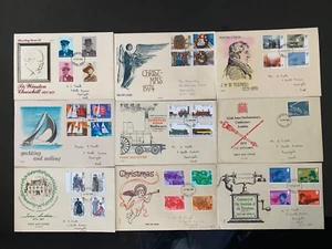 GREAT BRITAIN 1974-1976 9 x DIFFERENT PHILART FIRST DAY COVERS THANET KENT FDI - Picture 1 of 3
