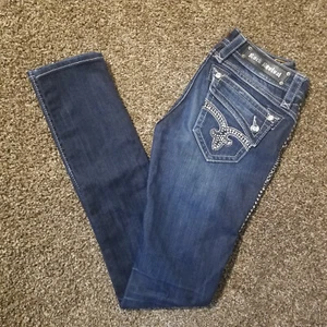 Rock Revival Johanna Skinny - Damenjeans Größe 27 - Denim Blue bestickt - Bild 1 von 14