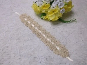 Handmade Crocheted Bookmark - Beige - Picture 1 of 1