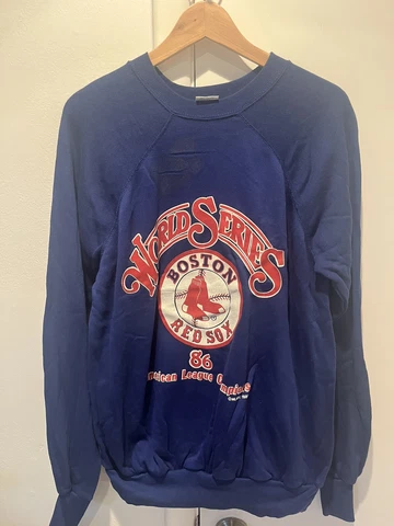 Vintage 80s 1986 Boston Red Sox World Series Champions Sweater Sweat Shirt XL Cover