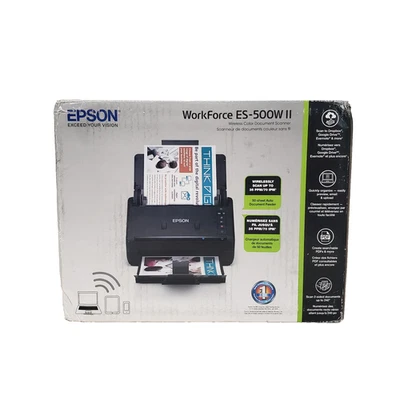 Epson WorkForce ES-500W II Wireless Color Document Scanner 35 ppm ADF B11B263201 - Image 1 of 3
