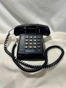 Vintage Lucent BLACK Push Button Desk Phone w/Message Indicator WORKS! - Picture 1 of 3