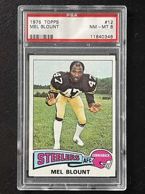 1975 Topps #12 Mel Blount RC PSA 8 NM-MT Steelers HOF - Image 1 of 2