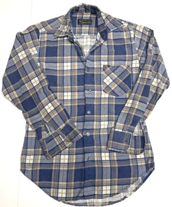 Supreme Long Sleeve Button Up Mens Size Small Blue Plaid Grunge 90’s - Picture 1 of 4