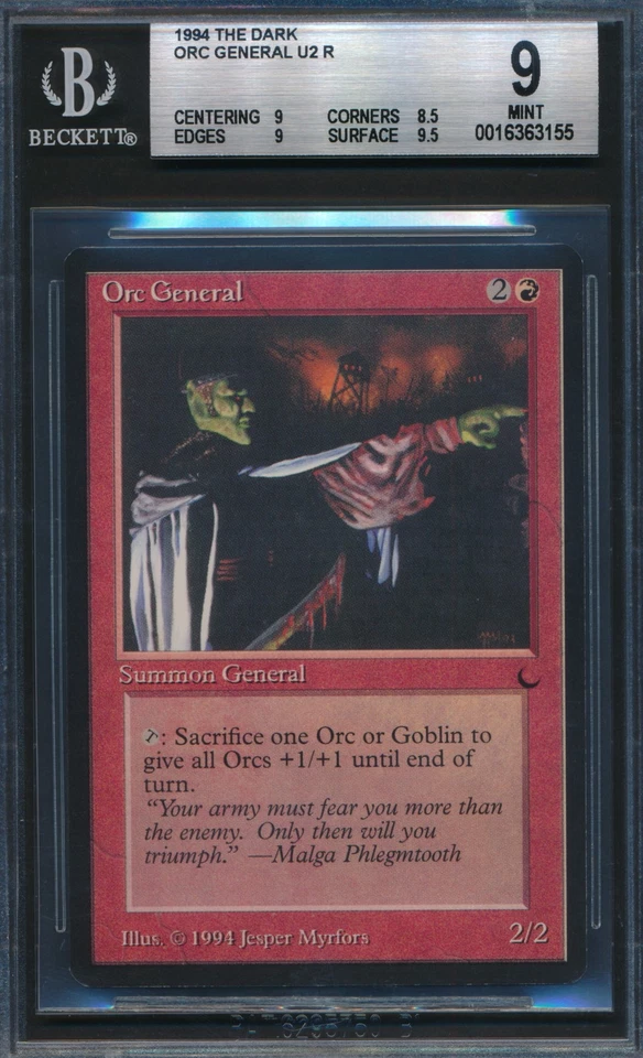 The Dark Orc General BGS 9 Graded Magic MTG (3155) -magicgraders- - Image 1 of 3