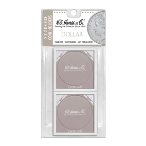 2x2 Plastic Color Coded U.S. Silver Dollar Coin Holder - 6 count - H.E.Harris - Picture 1 of 2