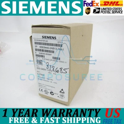 New Siemens 6SE6440-2AB13-7AA1 MICROMASTER440 without filter 6SE6 440-2AB13-7AA1 - Image 1 of 4