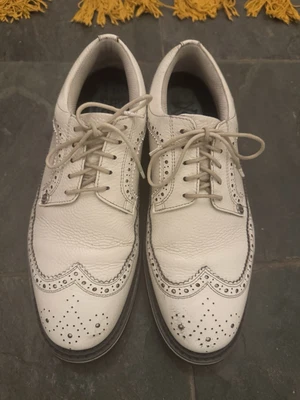 Zapatos de golf G/Fore Gallivanter para hombre talla 12,5 cuero blanco punta de ala azul marino Foto 1 de 3
