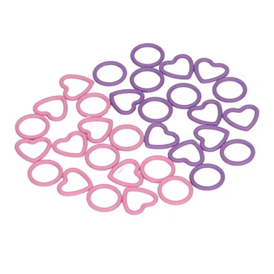 Knitting Stitch Markers Set Round Heart Type Pink Purple Stitch Marker For Home - image 1 of 4