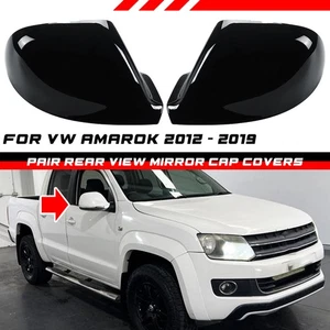 2x cubiertas de tapa de espejo retrovisor negro brillante para camioneta Amarok 2012-2019 - Imagen 1 de 15