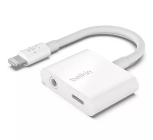 🔥 NEUF ADAPTATEUR BELKIN LIGHTNING ÉCOUTEUR 3,5 MM + CHARGE CERTIFIÉ MFI F8J212BTWHT - Photo 1 sur 8
