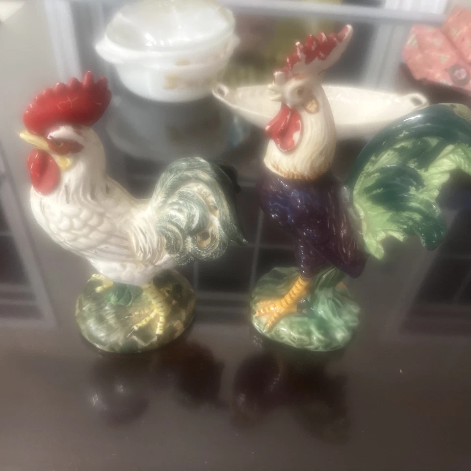 2 gallos de cerámica Napcoware  Foto 1 de 4