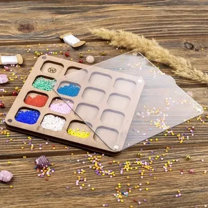 Perlen Organizer Box - "Quadratisch", mit Klarsichtdeckel Bastelaufbewahrung - Bild 1 von 11