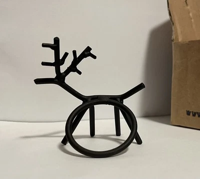 Reno Navidad 16 piezas servilleta de metal sostenedores de anillo ciervo vacaciones en casa NUEVO Foto 1 de 4