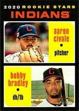 2020 Topps Heritage #83 Bobby Bradley RC Aaron Civale RC Cleveland Indians