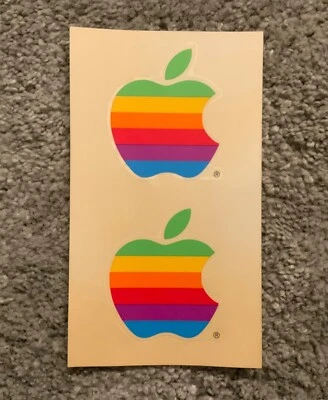 2 Vintage Apple Stickers from 80s (very old) ref.80S - Image 1 of 3