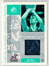 2002-03 SP Game Used All-Star Apparel: #PG-AS Pau Gasol Relic MINT UPPER DECK