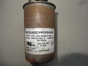 Packard Capacitor PRCFD305A; 30+5UF, 440V, 50/60HZ-----"USED" - Picture 1 of 2
