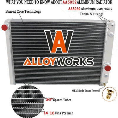 4 Rows RADIATOR FOR Chevrolet Corvette C4 V8 350 5.7L 1989-96 L98 LT1 ZR-1 AT - Image 1 of 4