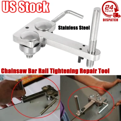 FURCYMOTRIX Stainless Chainsaw Bar Rail Closer Full Adjustable To Fit Different Gauge Bars