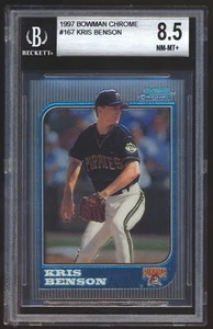 1997 Bowman Chrome Kris Benson #167 BGS 8.5 NM-MT Pirates Rookie RC - Picture 1 of 2
