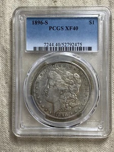 1896-S PCGS XF40 Morgan Silber Dollar seltenes Datum beliebte Ausgabe schöner Glanz - Bild 1 von 8