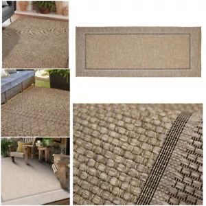 Outdoor Flat Weave Rugs Hallway Kitchen Runner Garden Patio Easy To Clean Carpet - Picture 1 of 16