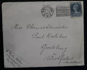 1924 Netherlands Cover ties 20c stamp cancelled Gravenhague Vlissingen Ship cds - Picture 1 of 3