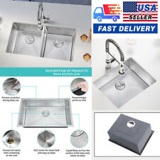 US 304 Stainless Steel Single/Double Sink Nano Kitchen Sink Undermount Bar Sink