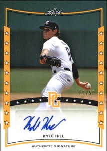 2014 Leaf Perfect Game Showcase Autographs Gold #AKH2 Kyle Hill /50