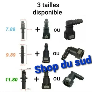 RACCORD RAPIDE FILTRE A ESSENCE Gasoil Carburant Auto Camion Male + Femelle - Picture 1 of 7