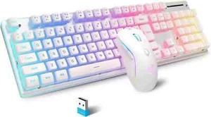 HXSJ L96 Wireless Rechargeable RGB Keyboard Mouse Combo with Pudding Keycaps - Picture 1 of 34