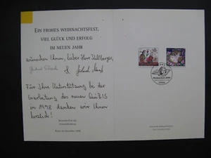 GERMANY BRD, spec. issue Christmas 1998, Generaldirektion Deutche Post, message - Picture 1 of 2
