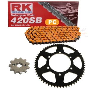 Juego de cadenas Peugeot XR6 50 01-06 cadena RK PC 420 SB 126 abierto NARANJA 12/52 - Imagen 1 de 4