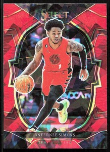 2022-23 Panini Select Red Cracked Ice Anfernee Simons Orlando Magic