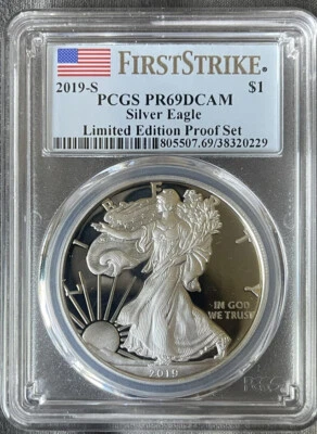 2019-S Silver Eagle Limited Edition Set PR69 DACAM PCGS FIRST STRIkE - Image 1 of 2