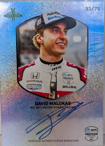 David Malukas Foil 33/75 Signature Auto Signed Card 2025 Parkside Indy IndyCar - Picture 1 of 6