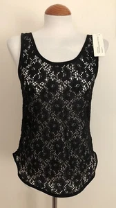 Ladies Elle Macpherson Intimates black lacy camisole cami vest top Size M BNWT - Picture 1 of 10