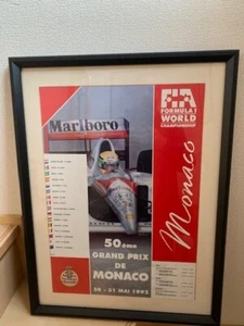 Formel 1 F1 Großer Preis von Monaco 1992 OFFIZIELLES POSTER Senna Sieg hält Mansell ab - Bild 1 von 7